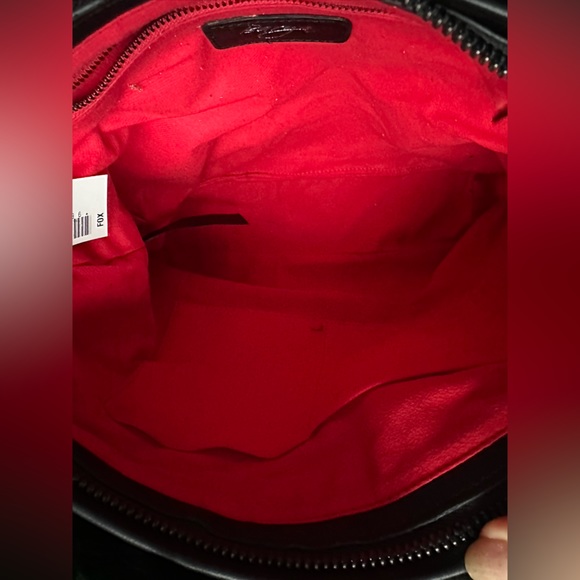 NWT Barya Fox fur shoulder bag in green and black - Picture 5 of 10